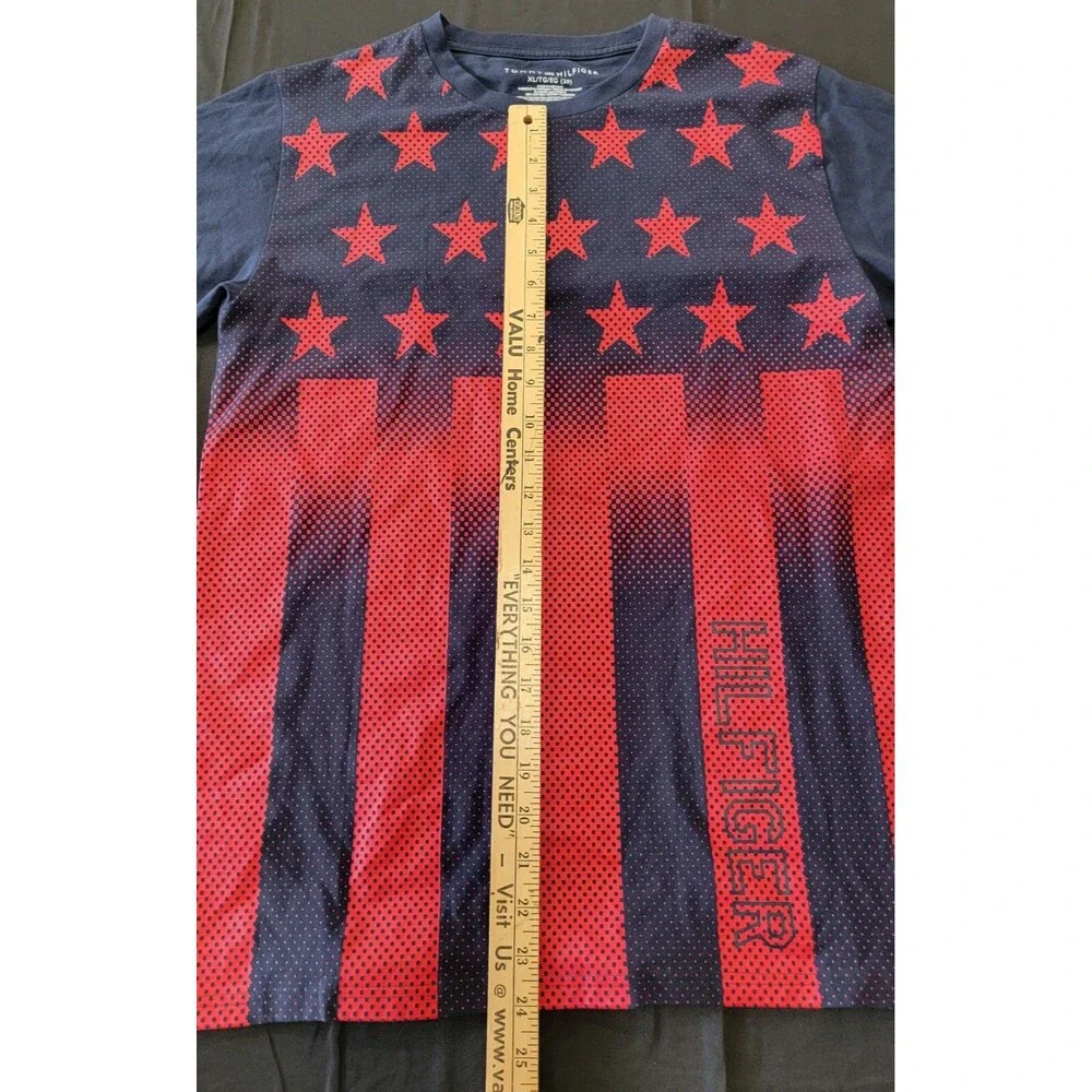 Tommy Hilfiger Boys T-Shirt Short Sleeve Blue Red American Patriotic XL 20 NWT